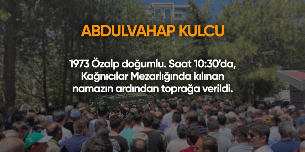 Konya'da bugün vefat edenler | 22 Şubat 2025 9
